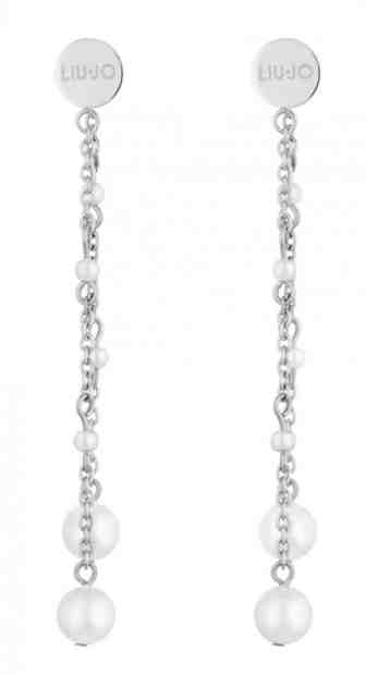 Liu.Jo Dlouhé ocelové náušnice s perličkami 2v1 LJ1502 + 2 měsíce na vrácení zboží