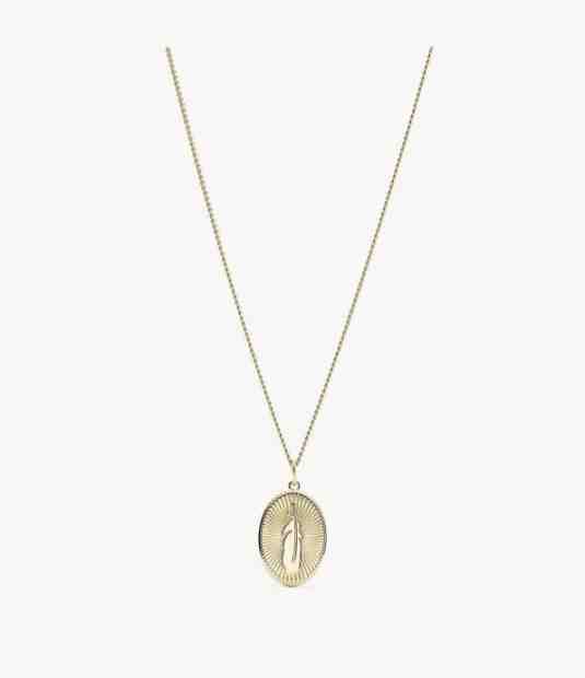 Fossil Dámský náhrdelník peříčko JF03246710 + 2 měsíce na vrácení zboží