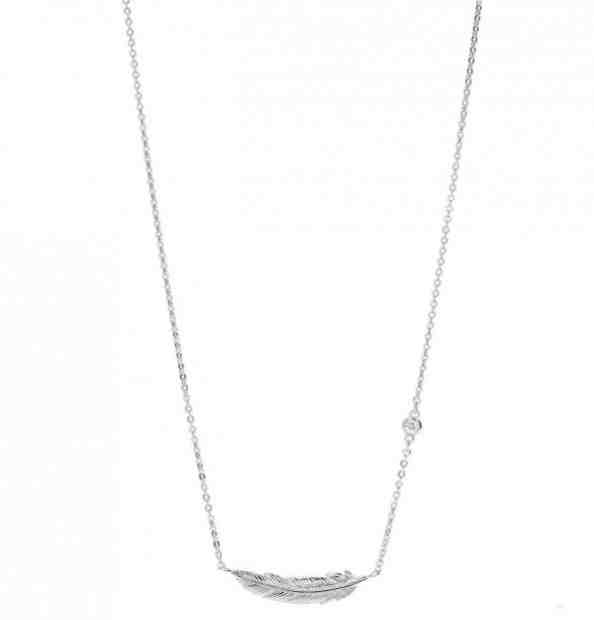 Fossil Dámský náhrdelník s peříčkem JFS00407040 + 2 měsíce na vrácení zboží