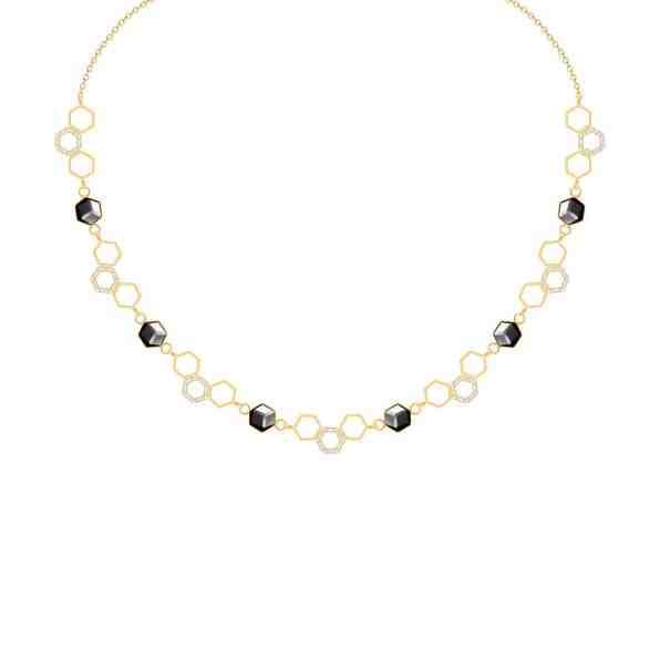 Preciosa Zlatý ocelový náhrdelník s křišťálem Honeygon 7380Y48 + 2 měsíce na vrácení zboží