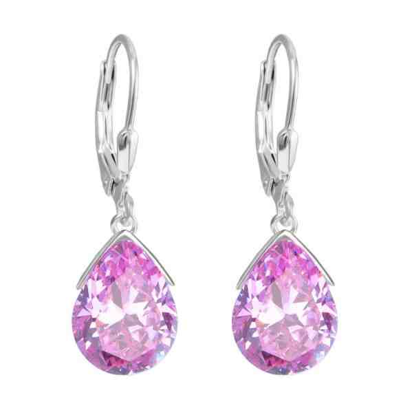 Preciosa Stříbrné náušnice s krystalem Clematis 5289 69 + 2 měsíce na vrácení zboží