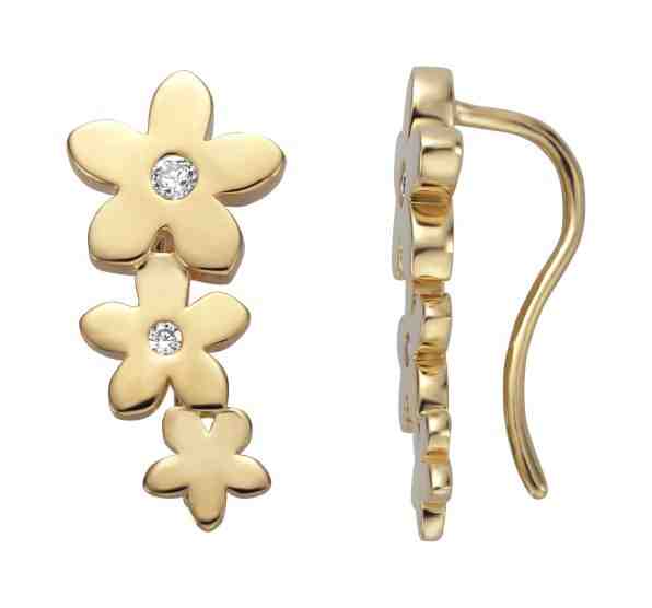 Esprit Podélné třpytivé náušnice ze stříbra ESER01221200 + 2 měsíce na vrácení zboží