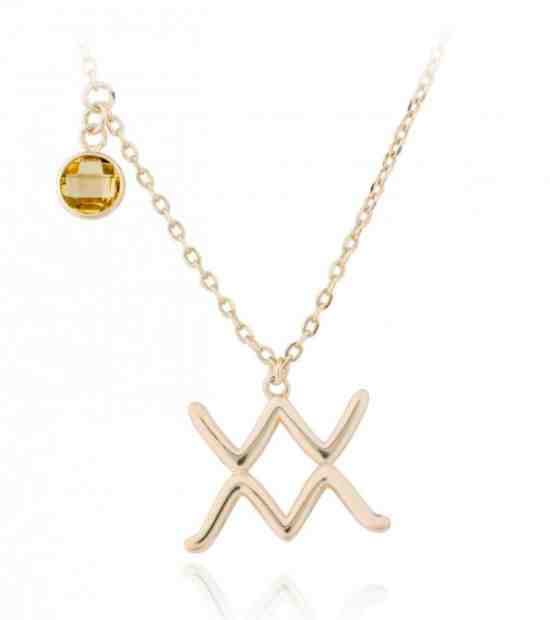 JVD Pozlacený náhrdelník s přívěskem Vodnář SVLN0135X61GOVO + 2 měsíce na vrácení zboží