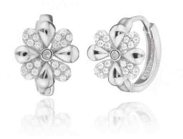 JVD Dětské stříbrné náušnice kytičky SVLE0180XD5BI00 + 2 měsíce na vrácení zboží