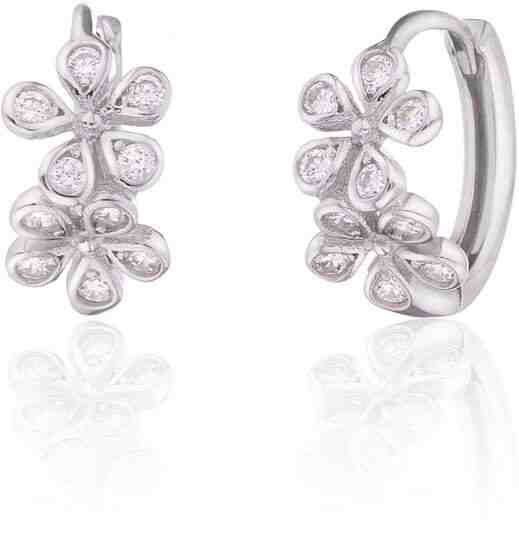 JVD Dětské stříbrné náušnice kytičky SVLE0179XD5BI00 + 2 měsíce na vrácení zboží