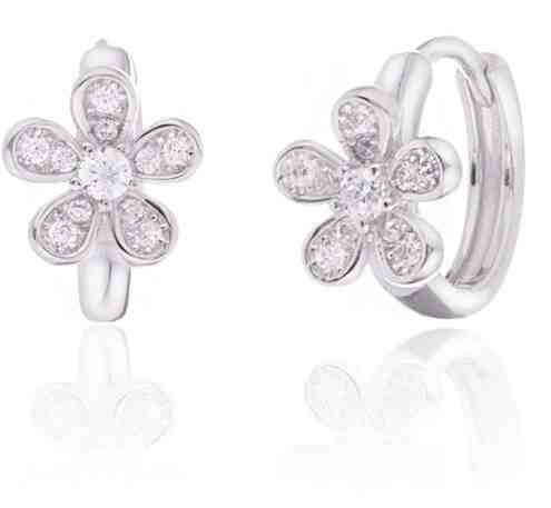 JVD Dětské stříbrné náušnice kytičky SVLE0178XD5BI00 + 2 měsíce na vrácení zboží