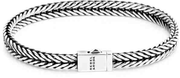 Rebel&Rose Proplétaný stříbrný náramek Eros RR-BR002-S 16,5 cm - S + 2 měsíce na vrácení zboží