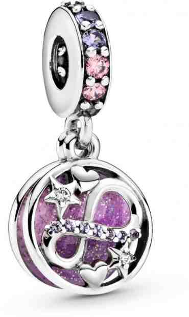 Pandora Stříbrný přívěsek Třpytivé nekonečno, srdce a hvězdy 798829C01 + 2 měsíce na vrácení zboží