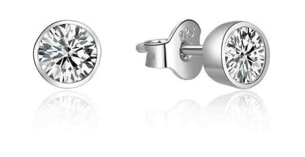 Beneto Stříbrné náušnice s krystalem AGUP1962 + 2 měsíce na vrácení zboží