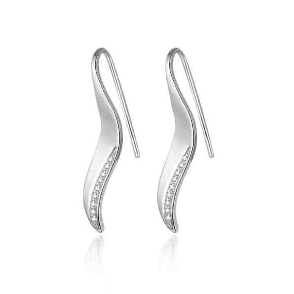 Beneto Stříbrné náušnice se zirkony AGUV1966 + 2 měsíce na vrácení zboží