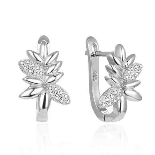 Beneto Stříbrné náušnice se zirkony AGUC1973 + 2 měsíce na vrácení zboží