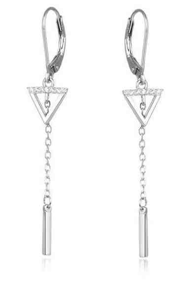 Beneto Stříbrné náušnice se zirkony AGUC1975 + 2 měsíce na vrácení zboží