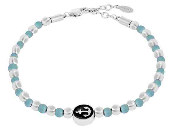 Troli Stylový námořnický náramek z tyrkysových a ocelových korálků + 2 měsíce na vrácení zboží