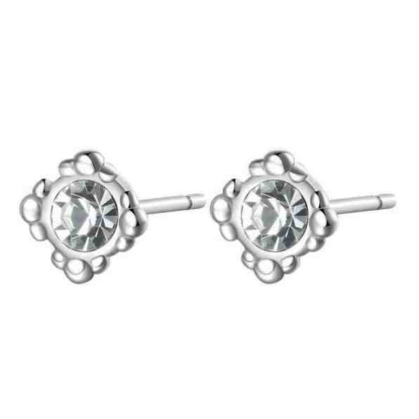 S`Agapõ Elegantní ocelové náušnice s čirými krystaly CLICK SCK31 + 2 měsíce na vrácení zboží