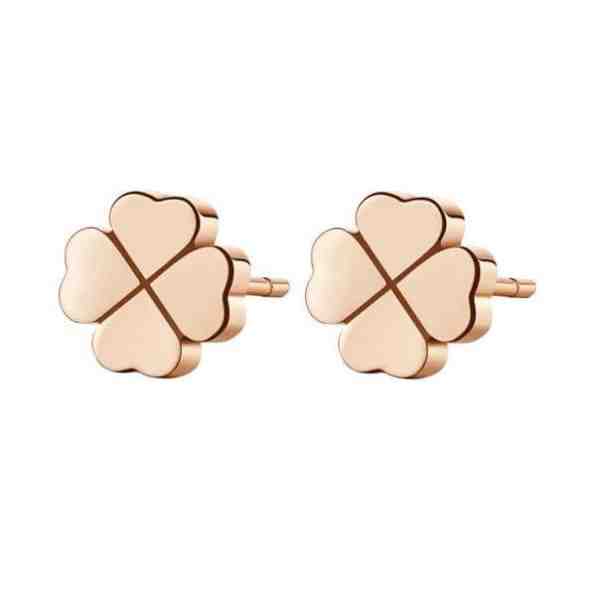 S`Agapõ Jemné ocelové náušnice čtyřlístky CLICK SCK66 + 2 měsíce na vrácení zboží