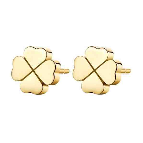 S`Agapõ Jemné ocelové náušnice čtyřlístky CLICK SCK65 + 2 měsíce na vrácení zboží