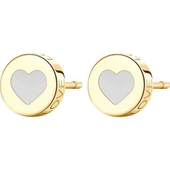 S`Agapõ Slušivé ocelové náušnice se srdcem Click SCK53 + 2 měsíce na vrácení zboží