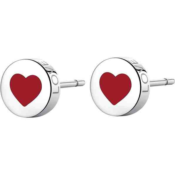 S`Agapõ Slušivé ocelové náušnice se srdcem Click SCK52 + 2 měsíce na vrácení zboží
