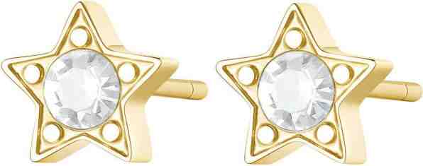 S`Agapõ Elegantní ocelové náušnice s čirými krystaly CLICK SCK47 + 2 měsíce na vrácení zboží