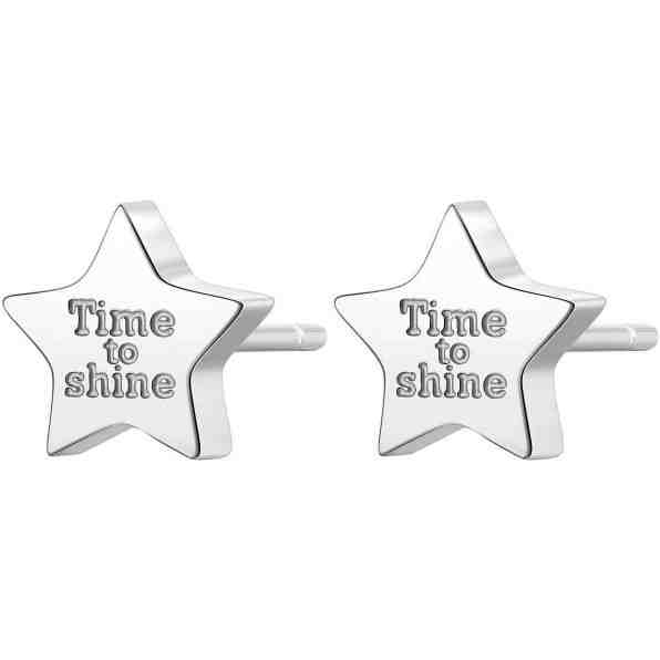 S`Agapõ Ocelové náušnice hvězdy CLICK SCK36 + 2 měsíce na vrácení zboží