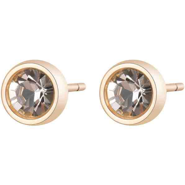 S`Agapõ Bronzové náušnice s krystaly CLICK SCK29 + 2 měsíce na vrácení zboží