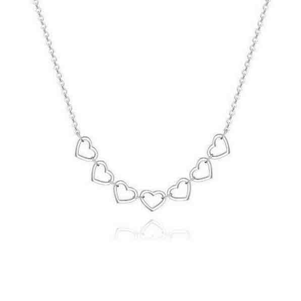 S`Agapõ Ocelový náhrdelník se srdíčky STARLOVE SRL03 + 2 měsíce na vrácení zboží