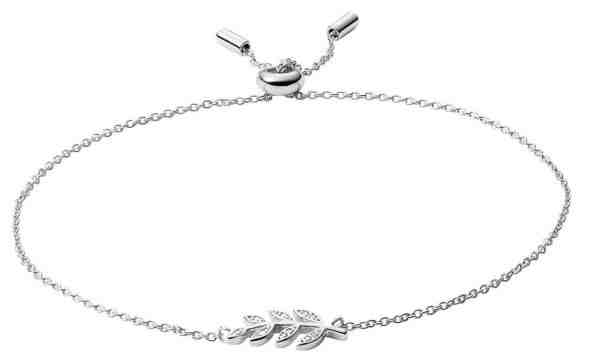 Fossil Stříbrný náramek s lístky JFS00484040 + 2 měsíce na vrácení zboží