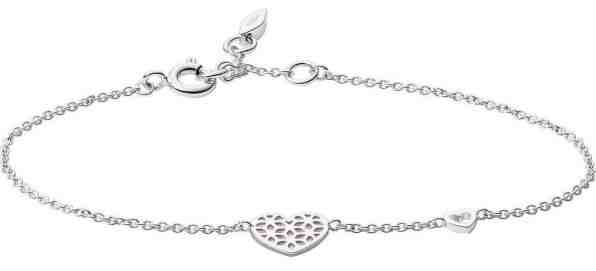 Fossil Stříbrný náramek se srdíčkem JFS00490040 + 2 měsíce na vrácení zboží