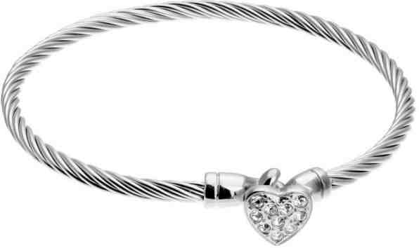 Victoria Walls Pevný ocelový náramek se srdíčkem VB1093S + 2 měsíce na vrácení zboží