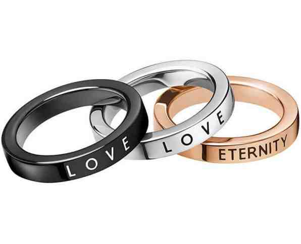 Calvin Klein Sada prstenů 3v1 Hook KJ06JR3901 55 mm + 2 měsíce na vrácení zboží