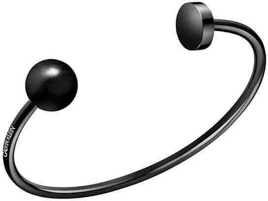 Calvin Klein Černý otevřený náramek Bubbly KJ9RBF14010 6,2 x 4,9 cm - M + 2 měsíce na vrácení zboží