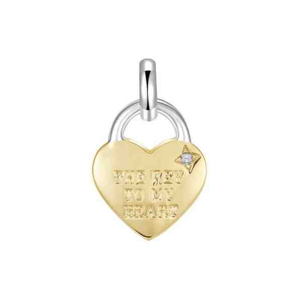 Brosway Zlacený ocelový přívěsek zámek Très Jolie BTJM366 + 2 měsíce na vrácení zboží