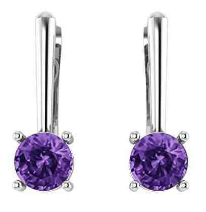 Beneto Exclusive Stříbrné náušnice s ametysty AMEAGUC1933 + 2 měsíce na vrácení zboží