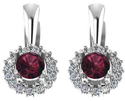 Beneto Exclusive Stříbrné náušnice s granáty GRAAGUC1945 + 2 měsíce na vrácení zboží