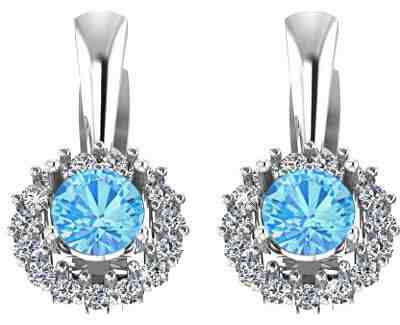 Beneto Exclusive Stříbrné náušnice s topazy TOPAGUC1944 + 2 měsíce na vrácení zboží