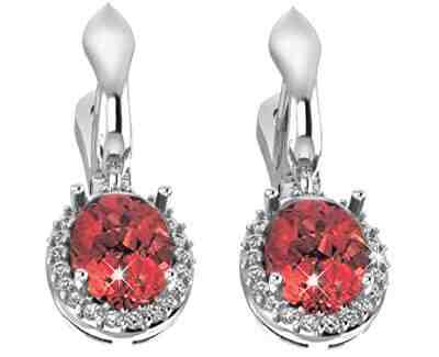 Beneto Exclusive Stříbrné náušnice s granáty GRAAGUC1938 + 2 měsíce na vrácení zboží