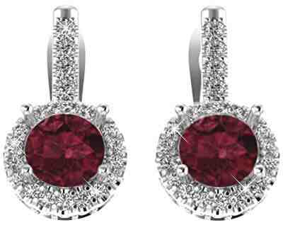 Beneto Exclusive Stříbrné náušnice s granáty GRAAGUC1948 + 2 měsíce na vrácení zboží