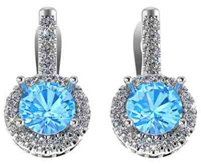 Beneto Exclusive Stříbrné náušnice s topazy TOPAGUC1947 + 2 měsíce na vrácení zboží