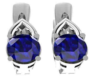 Beneto Exclusive Stříbrné náušnice se safíry SAFAGUC1949 + 2 měsíce na vrácení zboží