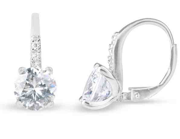 JVD Stříbrné náušnice s čirými zirkony 8 mm SVLE0347XF3BI0M + 2 měsíce na vrácení zboží