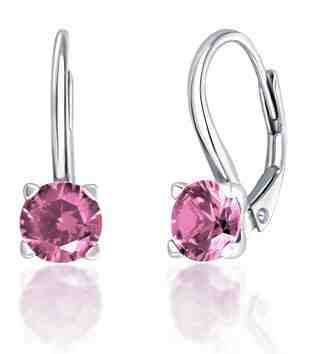 JVD Stříbrné náušnice s růžovými zirkony SVLE0503XF3R206 + 2 měsíce na vrácení zboží