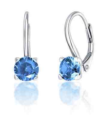 JVD Stříbrné náušnice s modrými zirkony SVLE0503XF3M306 + 2 měsíce na vrácení zboží