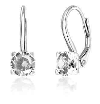 JVD Stříbrné náušnice s čirými zirkony 6 mm SVLE0503XF3BI06 + 2 měsíce na vrácení zboží