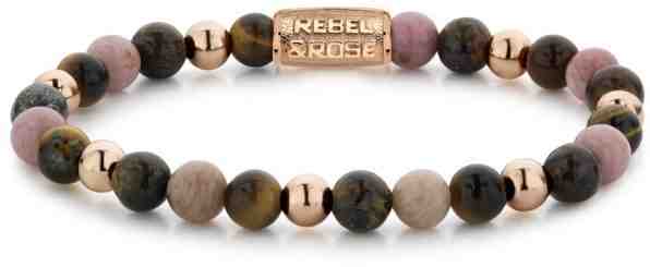 Rebel&Rose Korálkový náramek Warm Winter Wishes RR-60059-R 16,5 cm - S + 2 měsíce na vrácení zboží