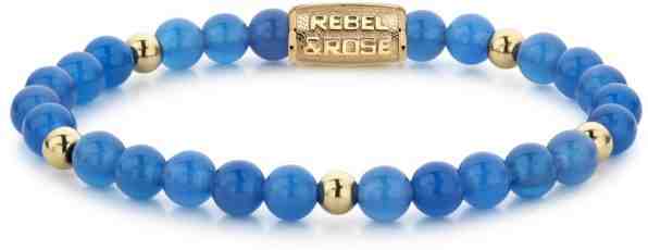 Rebel&Rose Korálkový náramek Brigtening Blue RR-60072-G 17,5 cm - M + 2 měsíce na vrácení zboží