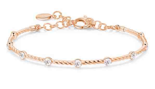 Rosato Bronzový náramek se zirkony Storie RZB005 + 2 měsíce na vrácení zboží