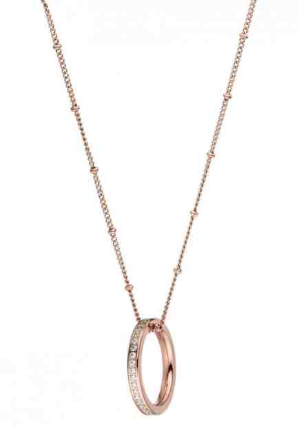 Tamaris Růžově zlacený náhrdelník Emily se zirkony TJ169 + 2 měsíce na vrácení zboží