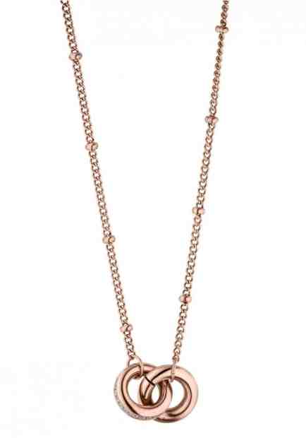 Tamaris Růžově zlacený náhrdelník Emily se zirkony TJ223 + 2 měsíce na vrácení zboží