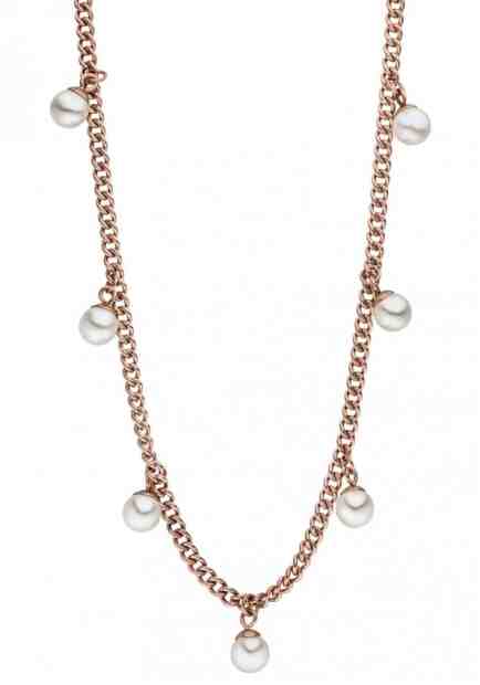 Tamaris Růžově zlacený náhrdelník Franka s perlami TJ176 + 2 měsíce na vrácení zboží