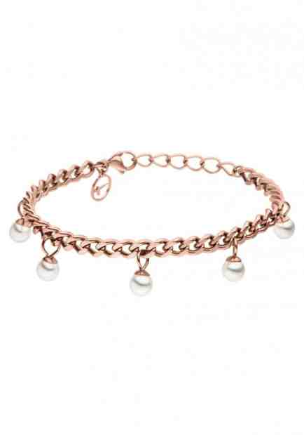 Tamaris Růžově pozlacený náramek Franka s perlami TJ179 + 2 měsíce na vrácení zboží